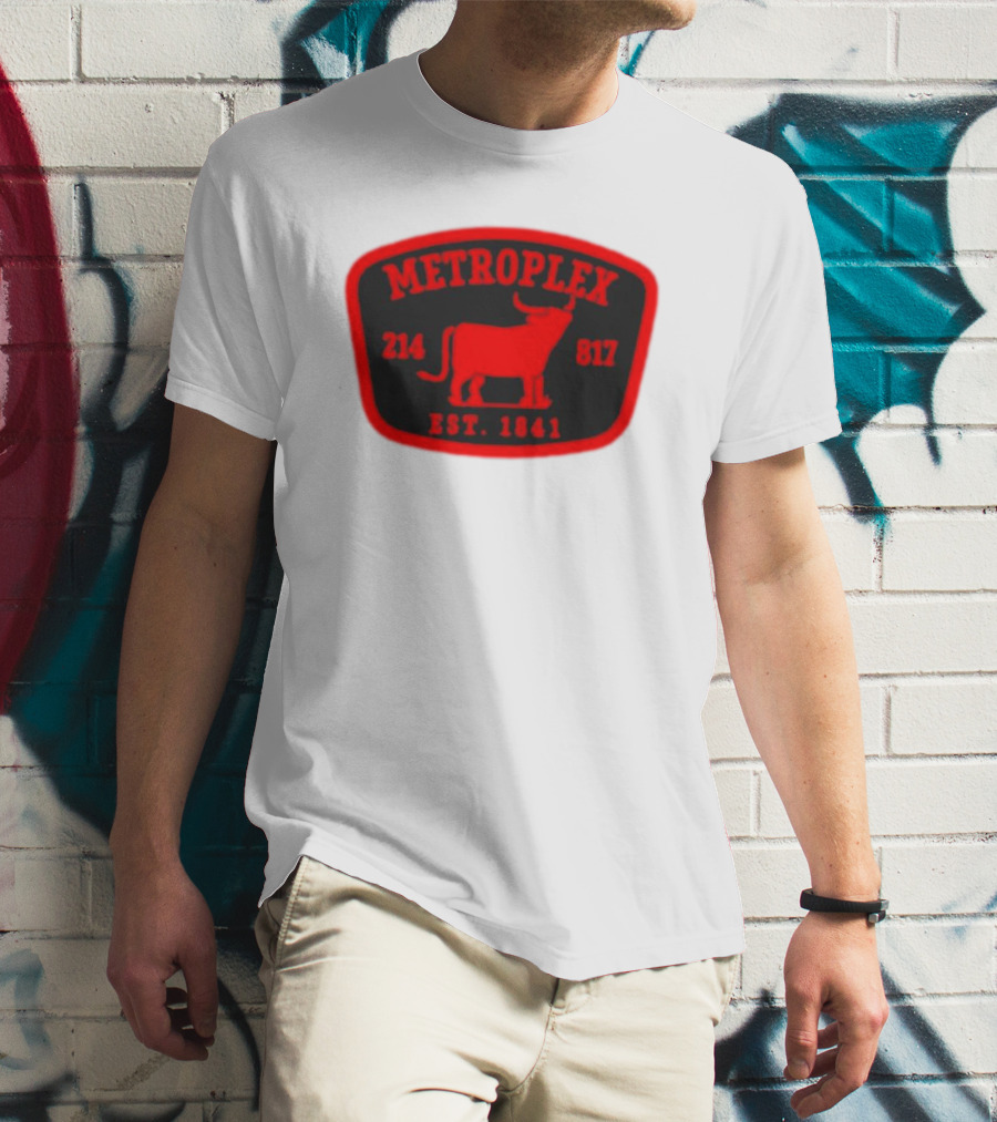 Metroplex 214 817 Est 1841 Longhorn Patch T-Shirt