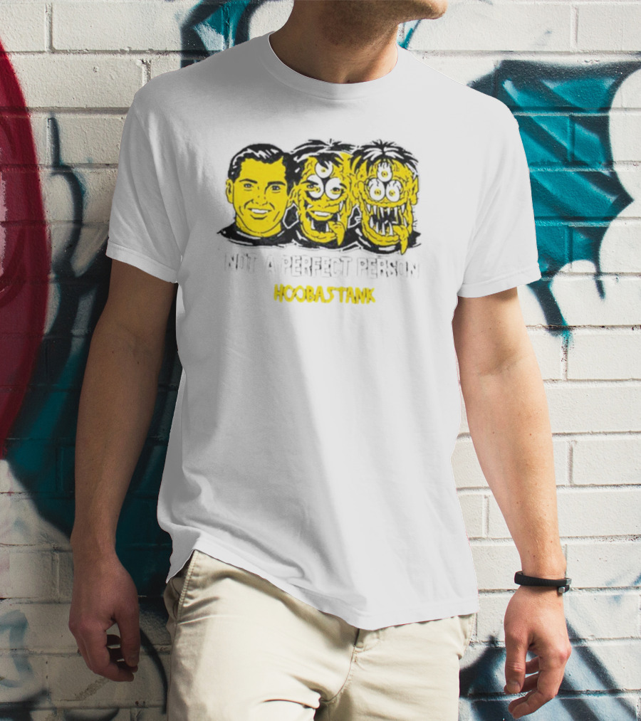Not A Perfect Person Hoobastank Yellow Faces T-Shirt