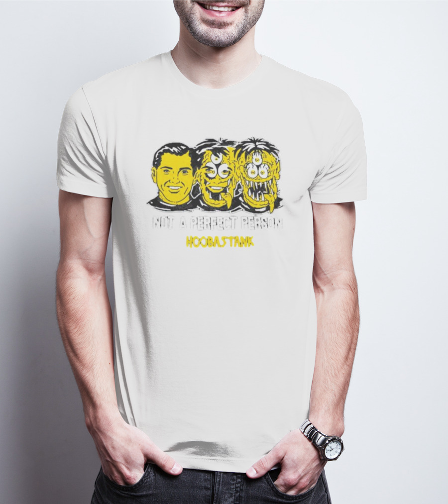 Not A Perfect Person Hoobastank Yellow Faces T-Shirt