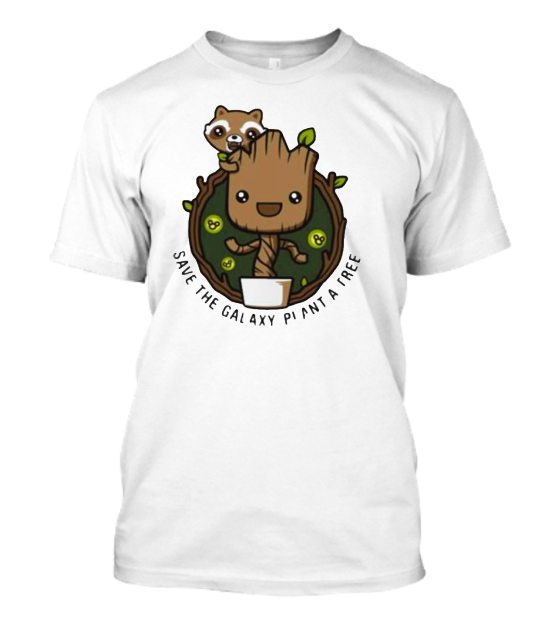 Save The Galaxy Plant A Tree Chibi Guardians Of The Galaxy T-Shirt