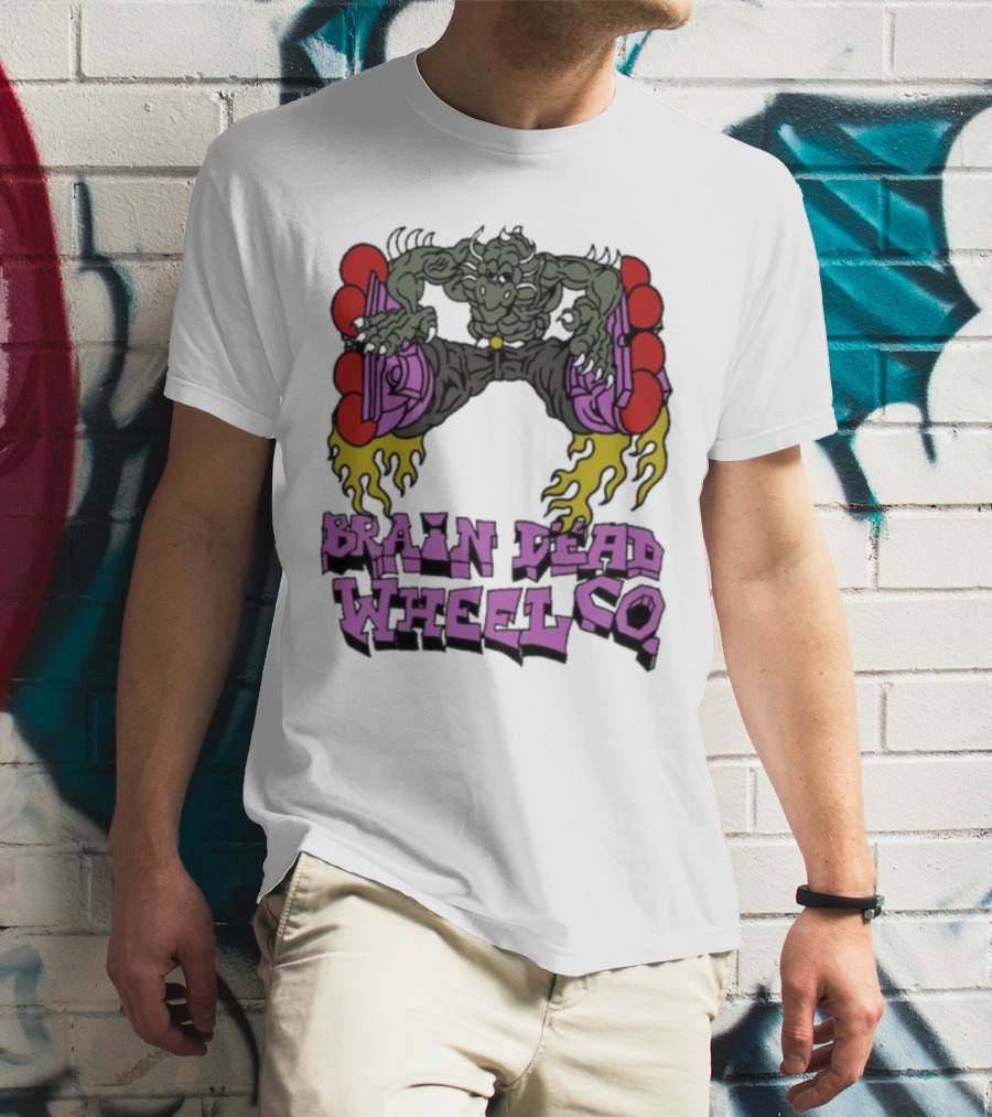 Brain Dead Wheel Co Dragon Skater T-Shirt
