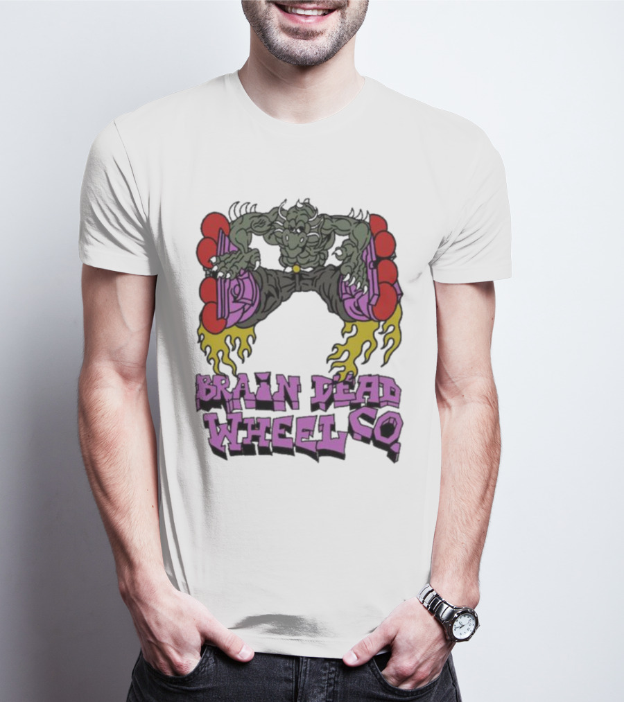 Brain Dead Wheel Co Dragon Skater T-Shirt