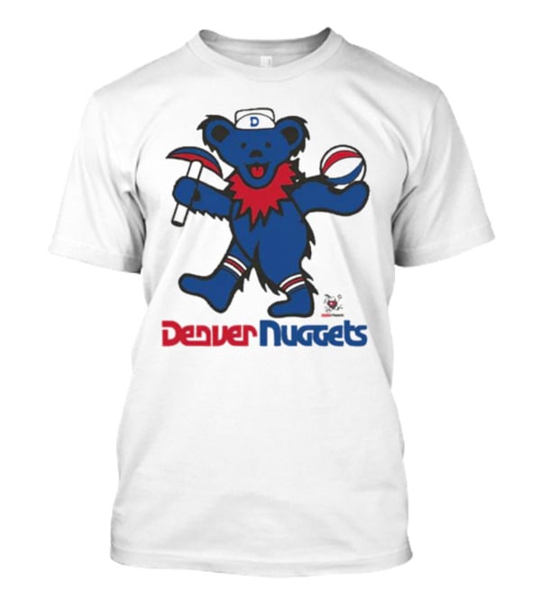 Denver Nuggets Grateful Dead Dancing Bear Basketball Axe T-Shirt