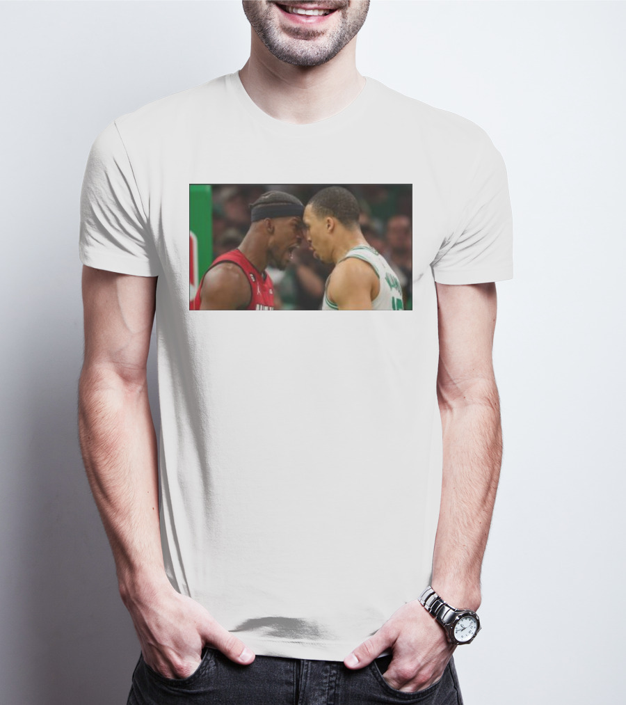 Jimmy Butler Grant Williams Faceoff Heat Celtics T-Shirt