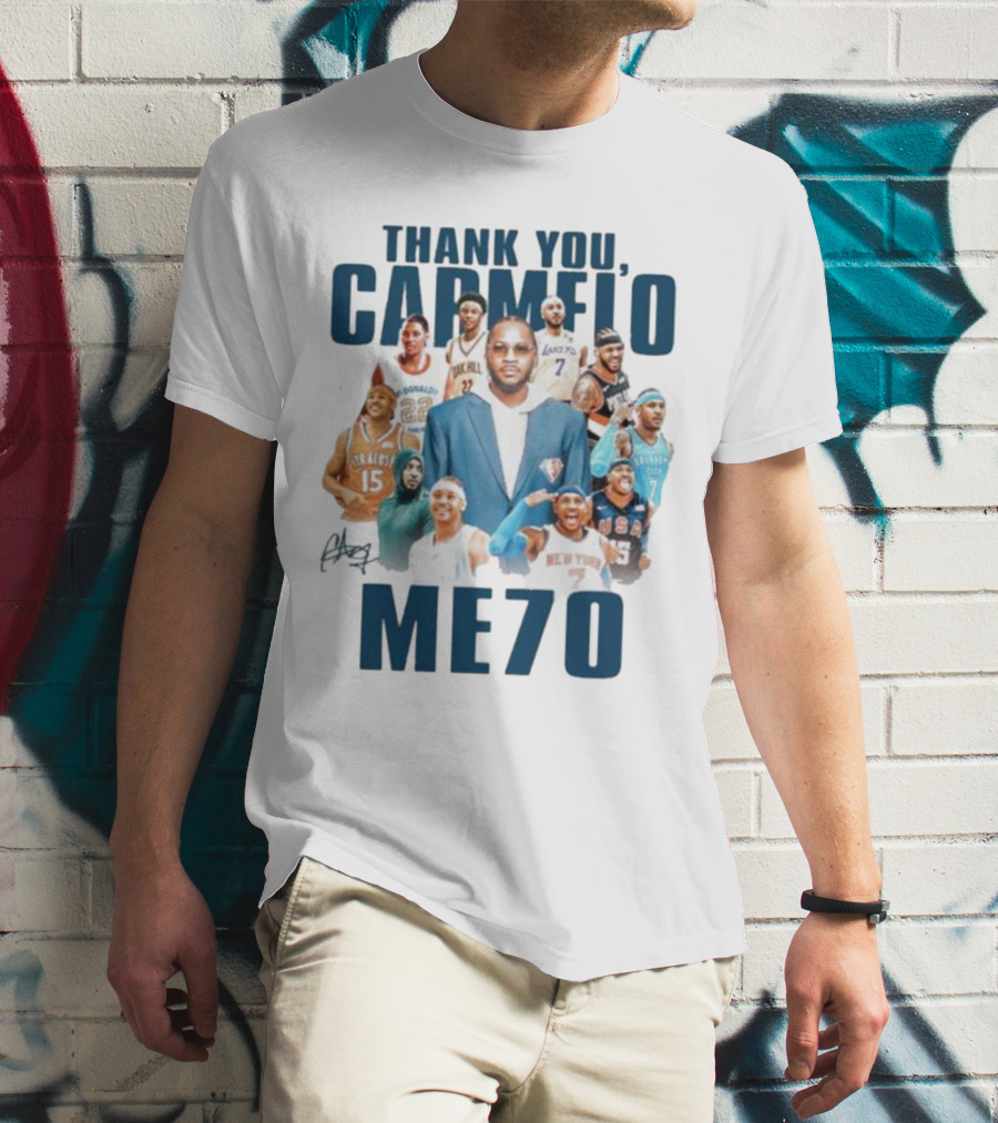 Thank You Carmelo Me70 Signature Basketball Journey T-Shirt