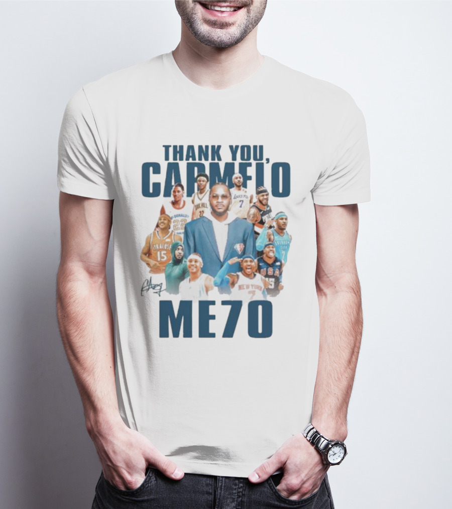 Thank You Carmelo Me70 Signature Basketball Journey T-Shirt