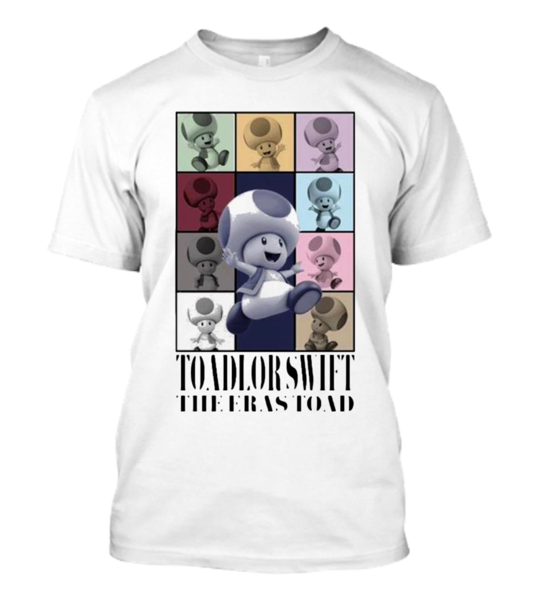 Toadlor Swift The Eras Toad Multicolor Pop Art Toad T-Shirt