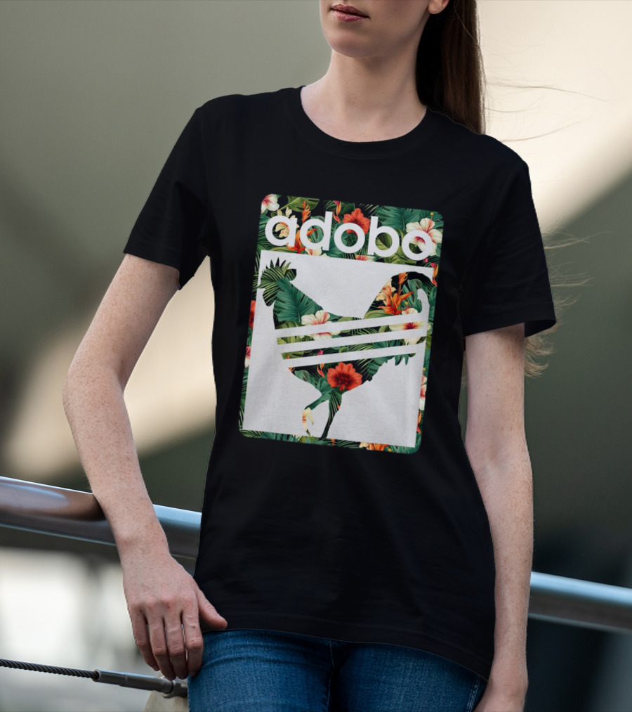 Adobo Floral Chicken T-Shirt