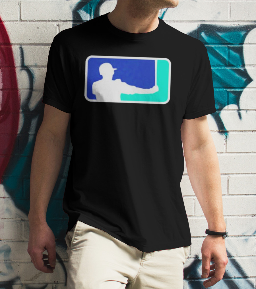 Baseball Ichiro Parody Logo Silhouette Player Swing T-Shirt