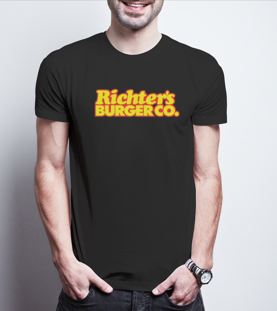 Richter’s Burger Co Classic Logo Yellow And Red T-Shirt