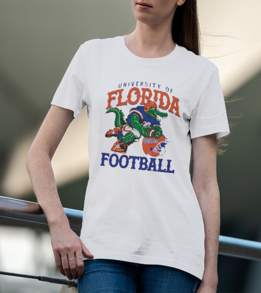 University Of Florida Gators Football Alligator Mascot And Helmet T-Shirt