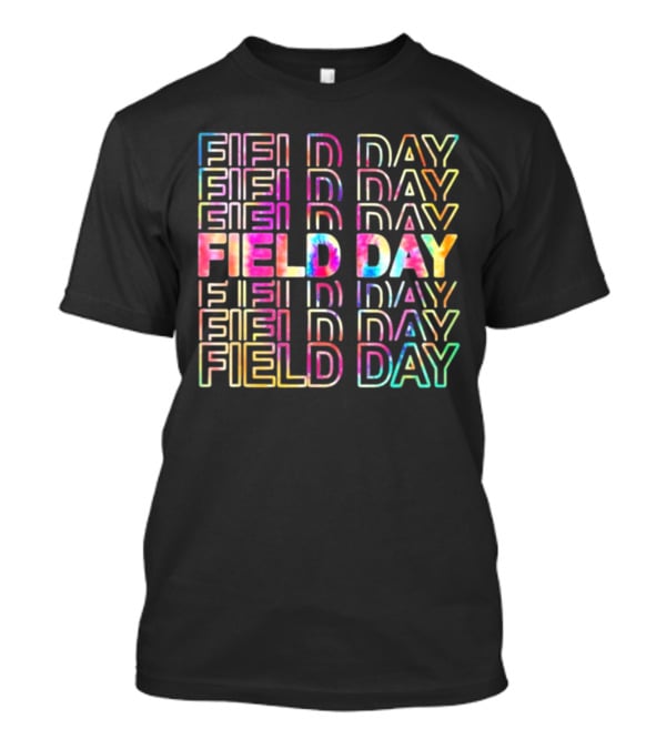 Field Day Colorful Tie Dye Text T-Shirt