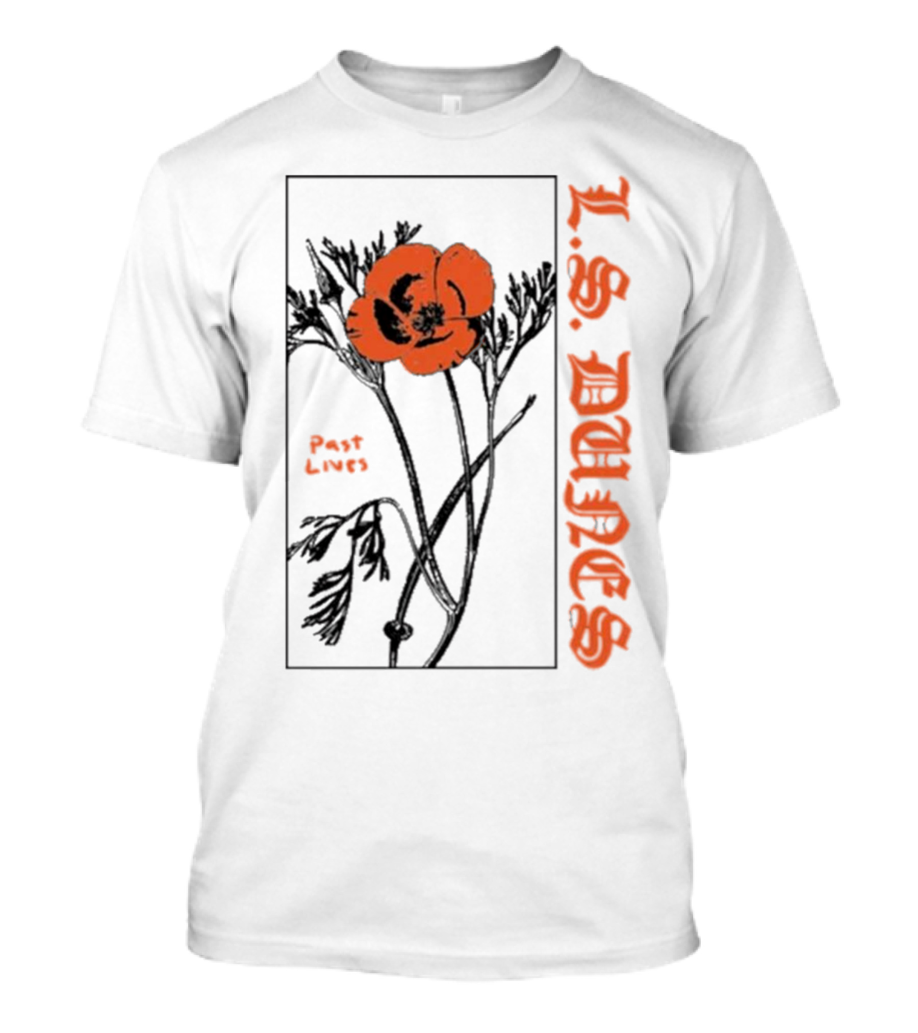 L.S. Dunes Past Lives Orange Flower T-Shirt