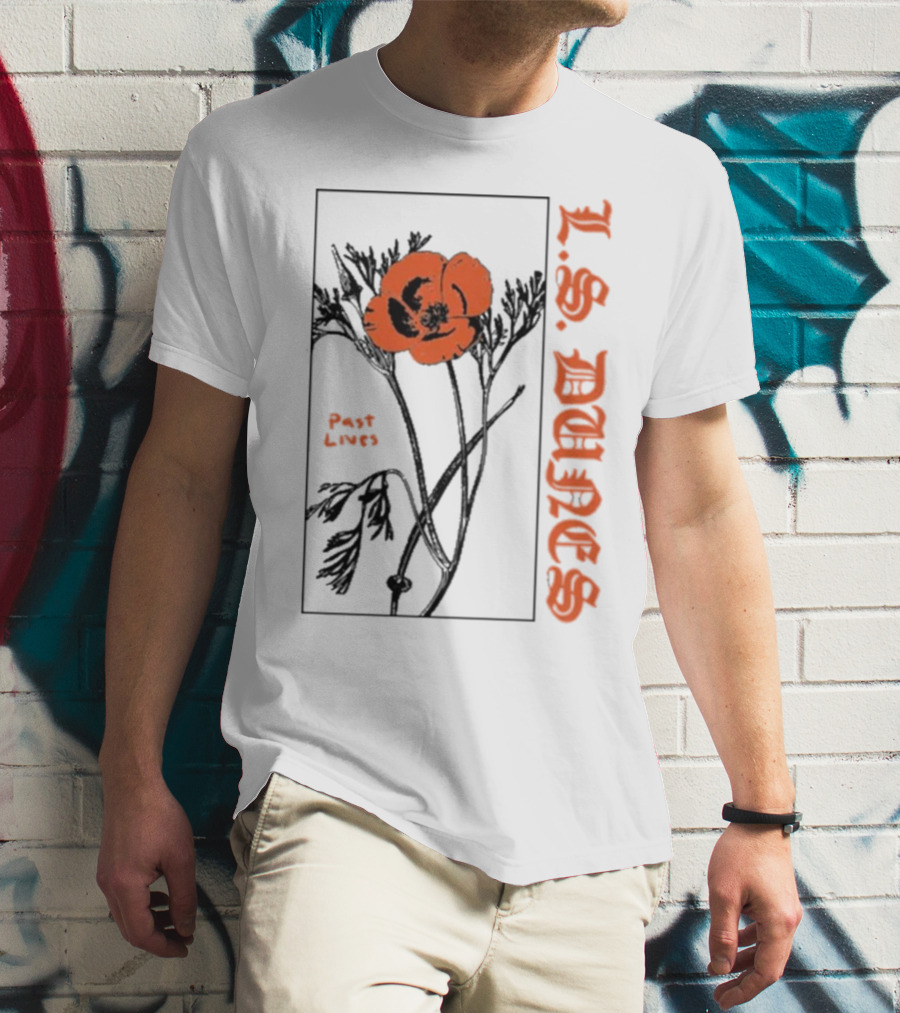 L.S. Dunes Past Lives Orange Flower T-Shirt