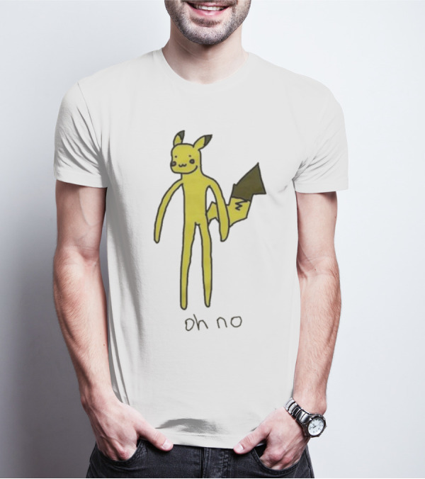 Pikachu Oh No Meme Long Limbed Yellow Character T-Shirt