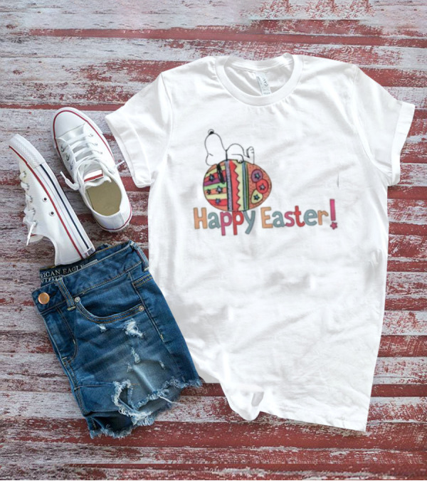 Snoopy Sleeping On Easter Egg Happy Easter T-Shirt