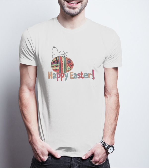 Snoopy Sleeping On Easter Egg Happy Easter T-Shirt