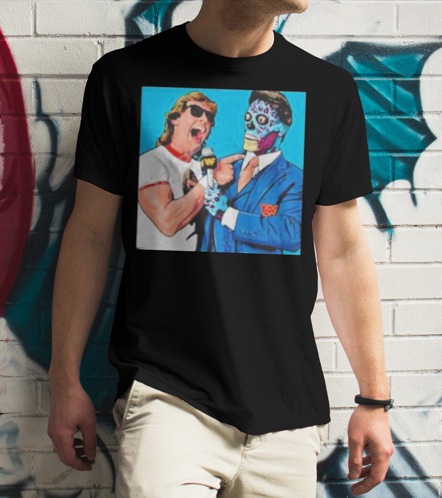 SquaredCircle They Live Wrestling Parody Comic T-Shirt