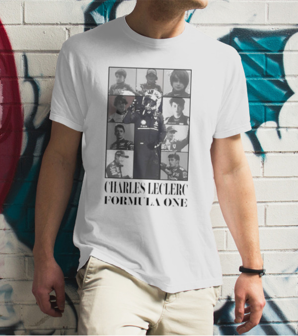 Charles Leclerc Formula One Eras Tour Driver Collage T-Shirt