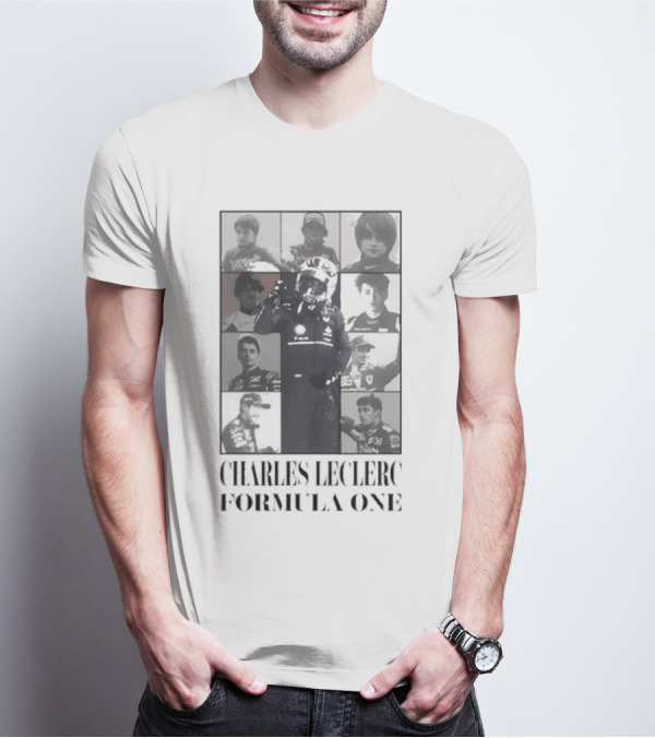 Charles Leclerc Formula One Eras Tour Driver Collage T-Shirt