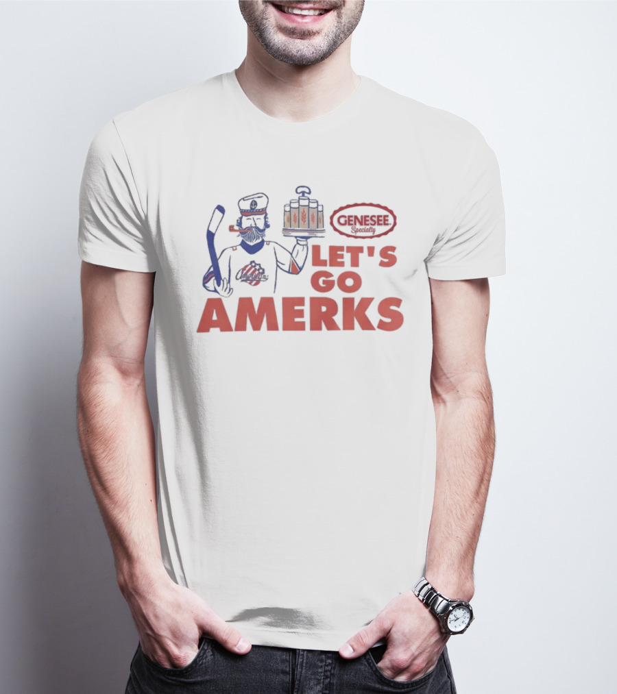 Genesee Specialty Let's Go Amerks Hockey Enthusiast Support T-Shirt