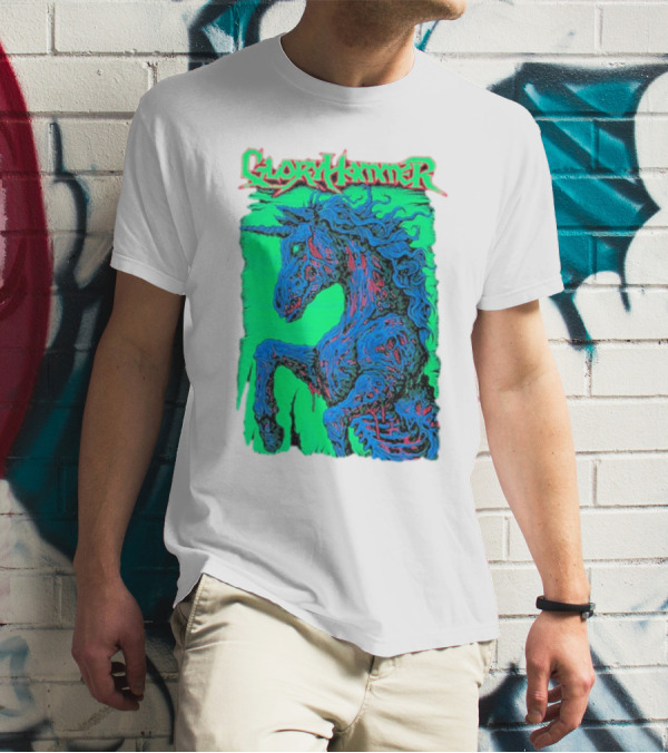 Gloryhammer Glowing Zombie Unicorn T-Shirt