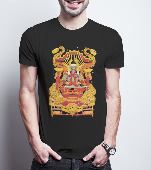 Howard Estate Samurai Throne With Golden Dragons T-Shirt
