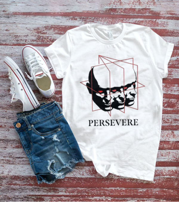 Persevere Triple Head Red Eyes Geometric Box T-Shirt