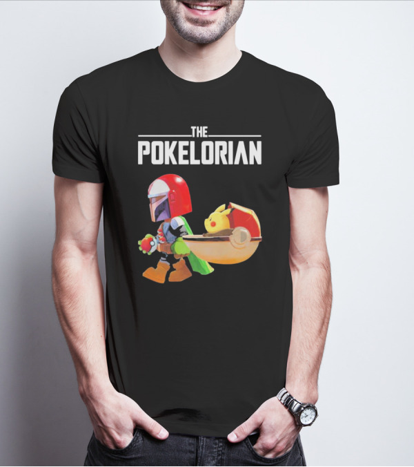 THE POKELORIAN Pikachu Yoda Parody Pop Culture Crossover T-Shirt