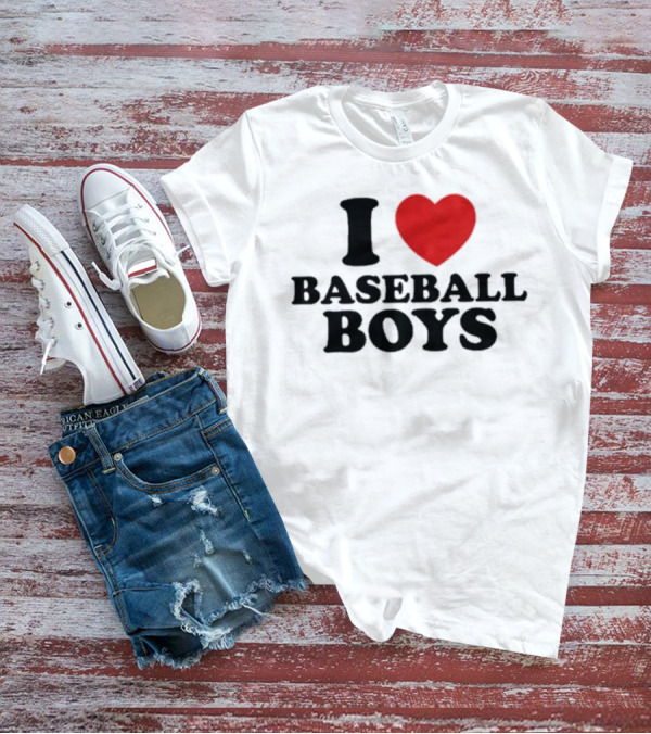 I Love Heart Baseball Boys T-Shirt