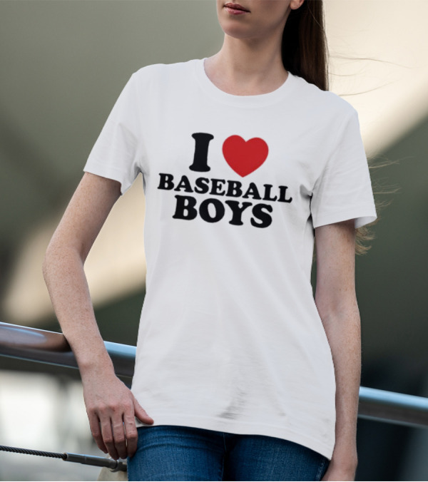 I Love Heart Baseball Boys T-Shirt