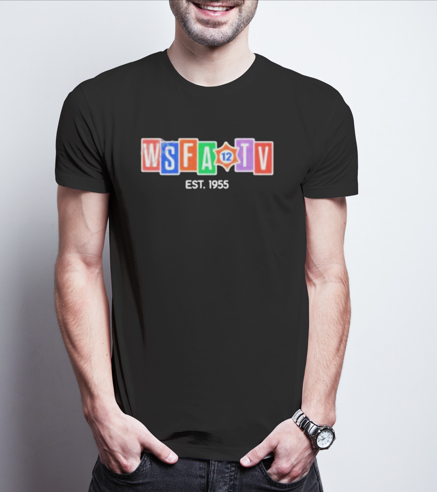 WSFA 12 TV Est 1955 Colorful Logo Blocks T-Shirt