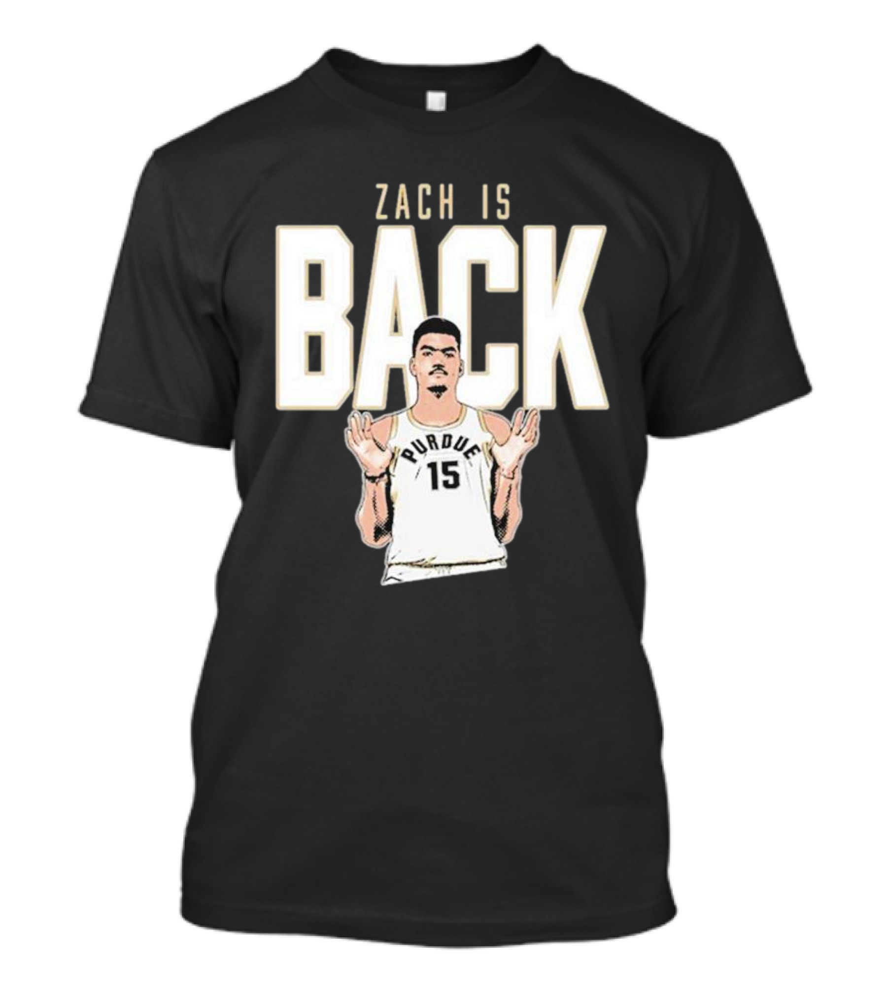 Zach Is Back Purdue Number 15 Player T-Shirt