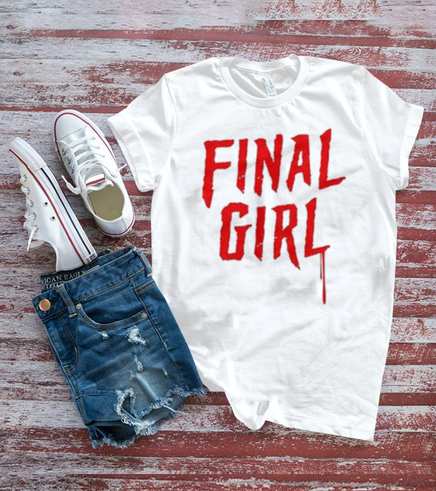 Final Girl Bergara Horror Red Dripping Text T-Shirt