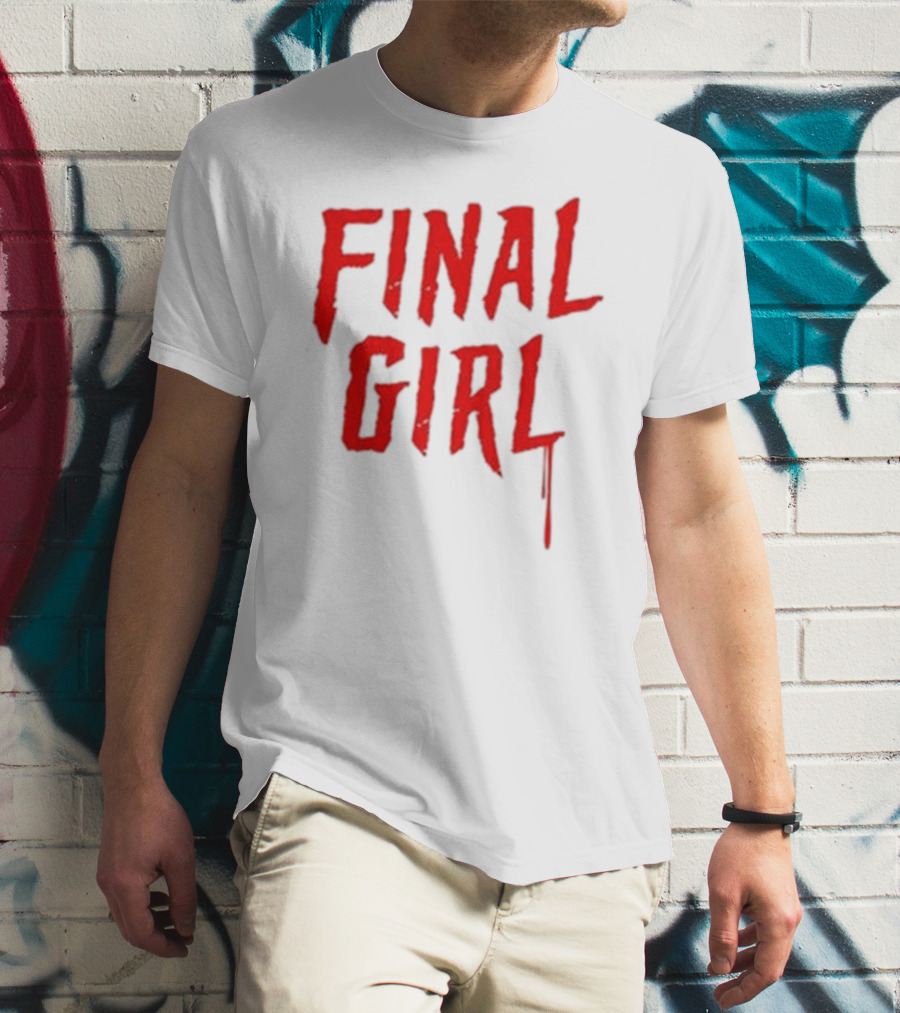 Final Girl Bergara Horror Red Dripping Text T-Shirt