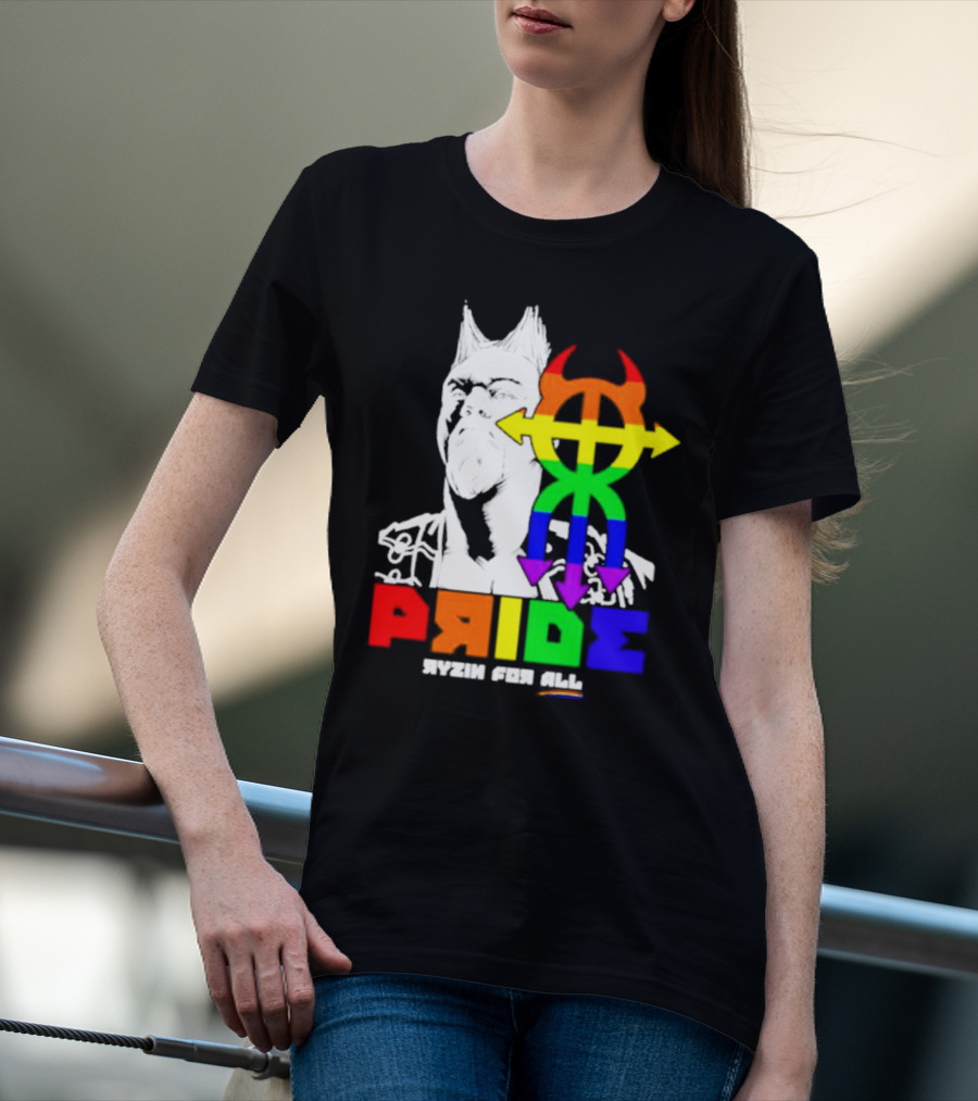 Pride Ryzin For All Rainbow Symbol With Warrior T-Shirt