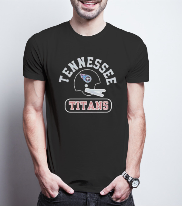 Tennessee Titans Vintage Logo Helmet T-Shirt