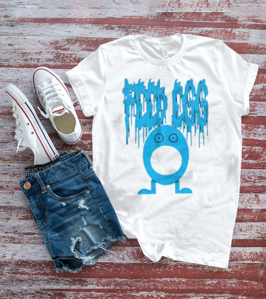 Feed Egg ITYSL Limited Blue Cartoon Character T-Shirt