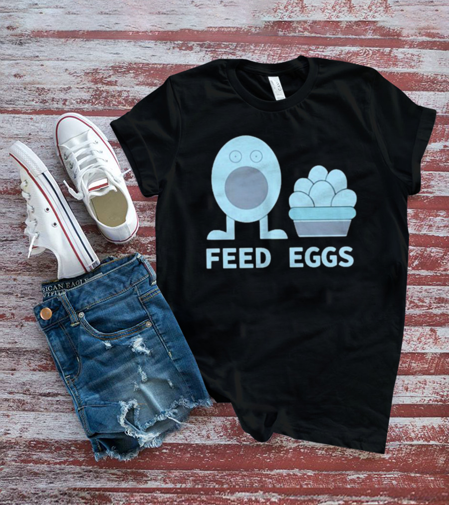 I Think You Should Leave Feed Eggs Blue Cartoon Character Bowl T-Shirt