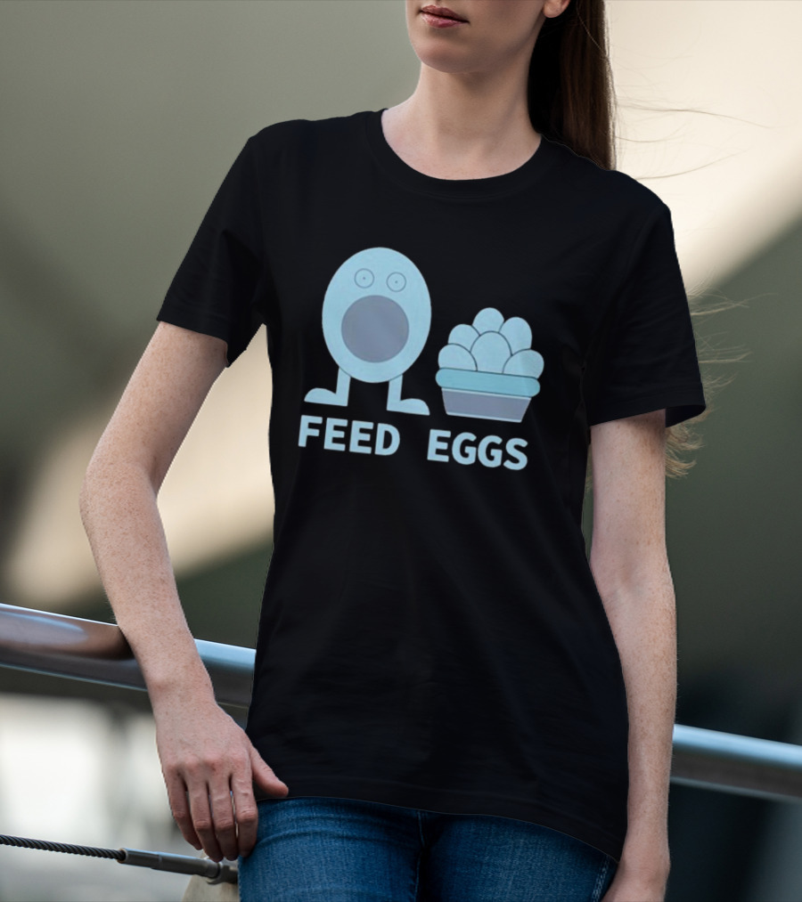 I Think You Should Leave Feed Eggs Blue Cartoon Character Bowl T-Shirt
