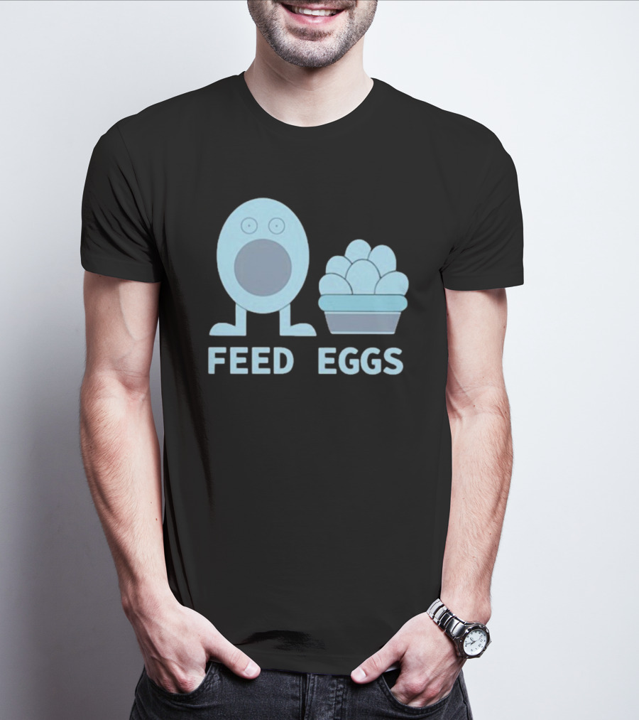 I Think You Should Leave Feed Eggs Blue Cartoon Character Bowl T-Shirt