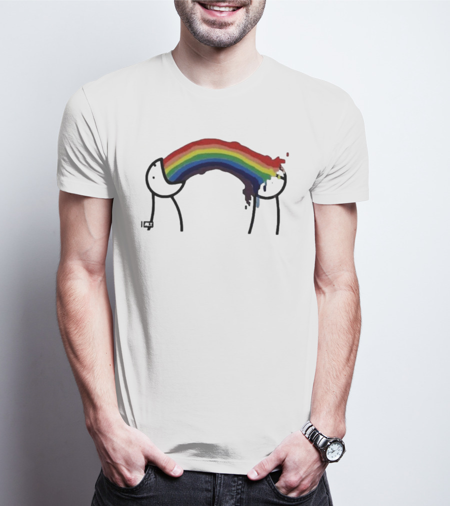 James Woods Sick Of It Rainbow Puke Meme T-Shirt