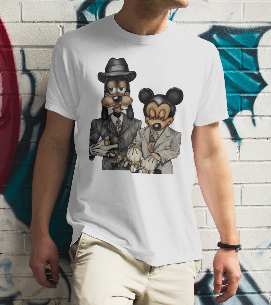 90s Hip Hop Dancehall Soca Junkie Mickey Mouse Goofy Fashion T-Shirt