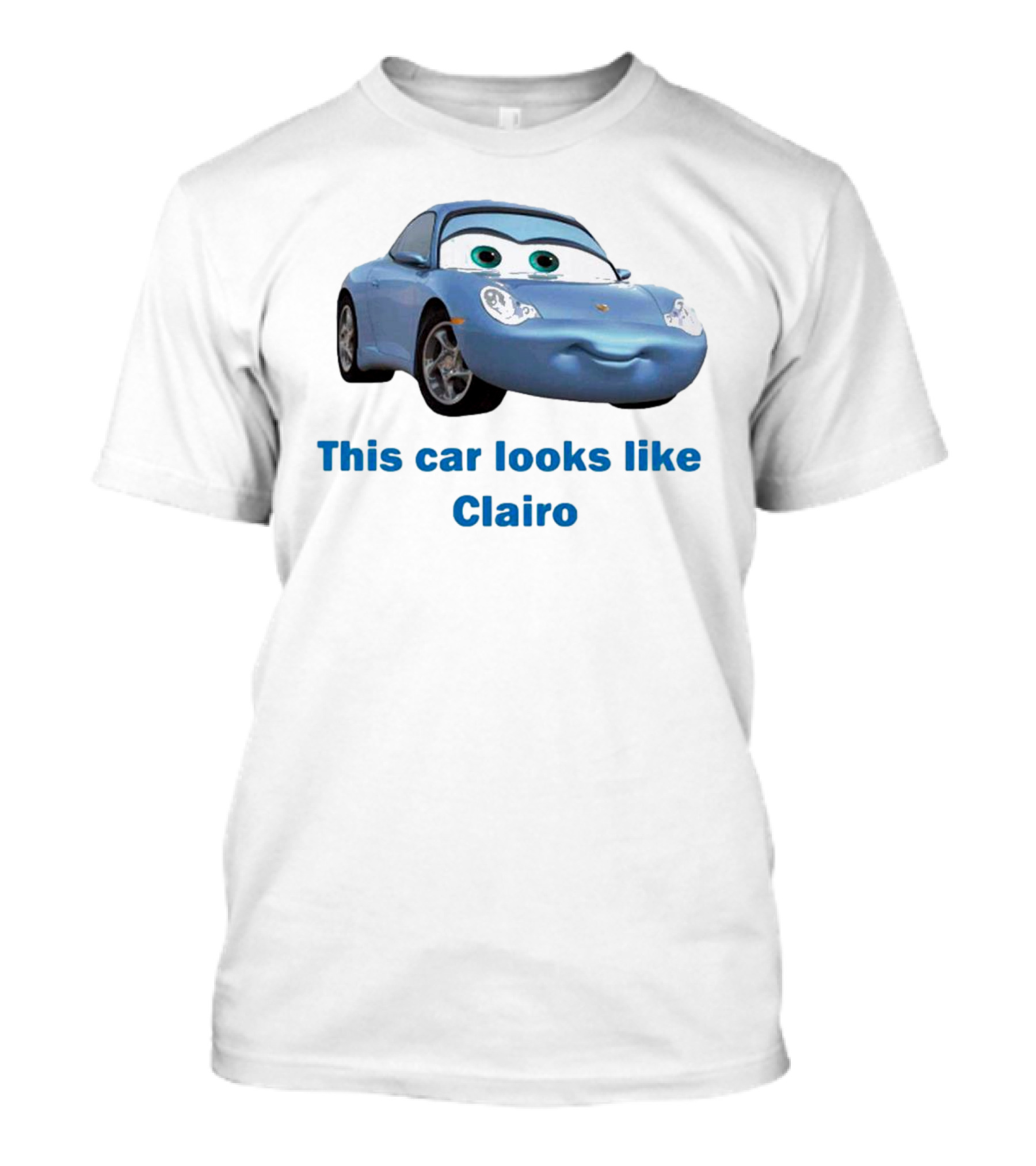 This Car Looks Like Clairo Pixar-Inspired Blue Cartoon Vehicle T-Shirt