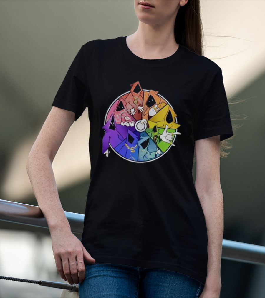 Bagplants Shadow Wizard Money Gang Rainbow Colors Circle T-Shirt
