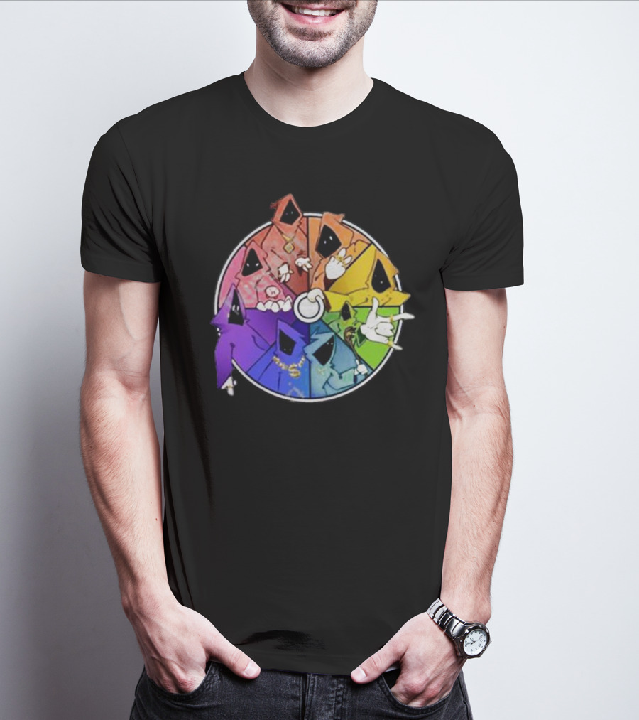 Bagplants Shadow Wizard Money Gang Rainbow Colors Circle T-Shirt