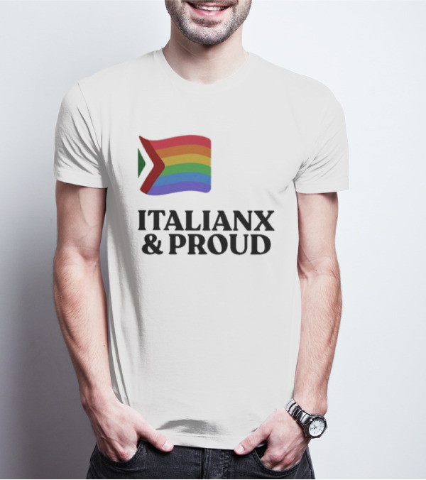 Italianx And Proud Rainbow Flag Pride T-Shirt