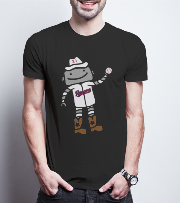 Texas Rangers Jason Robertson Robo Multisport Athlete Baseball Robot T-Shirt