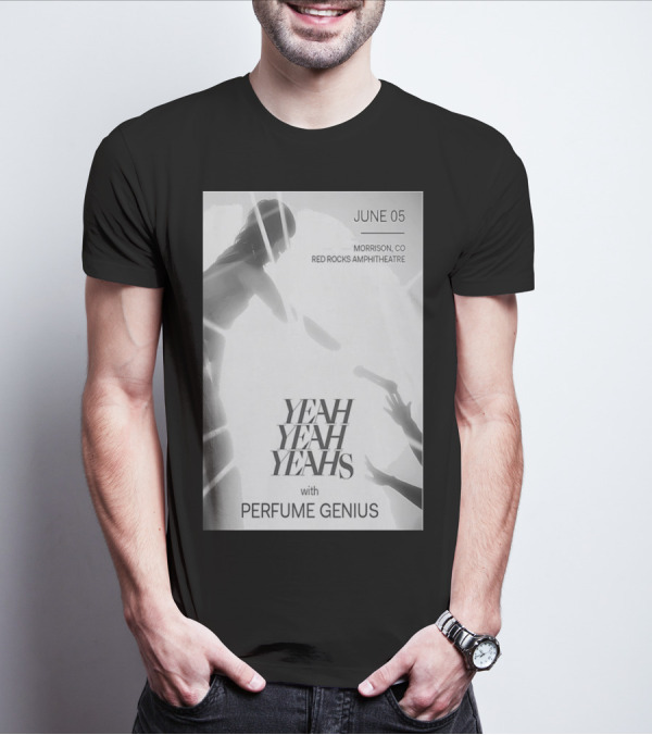 Yeah Yeah Yeahs With Perfume Genius June 05 Red Rocks Morrison CO T-Shirt