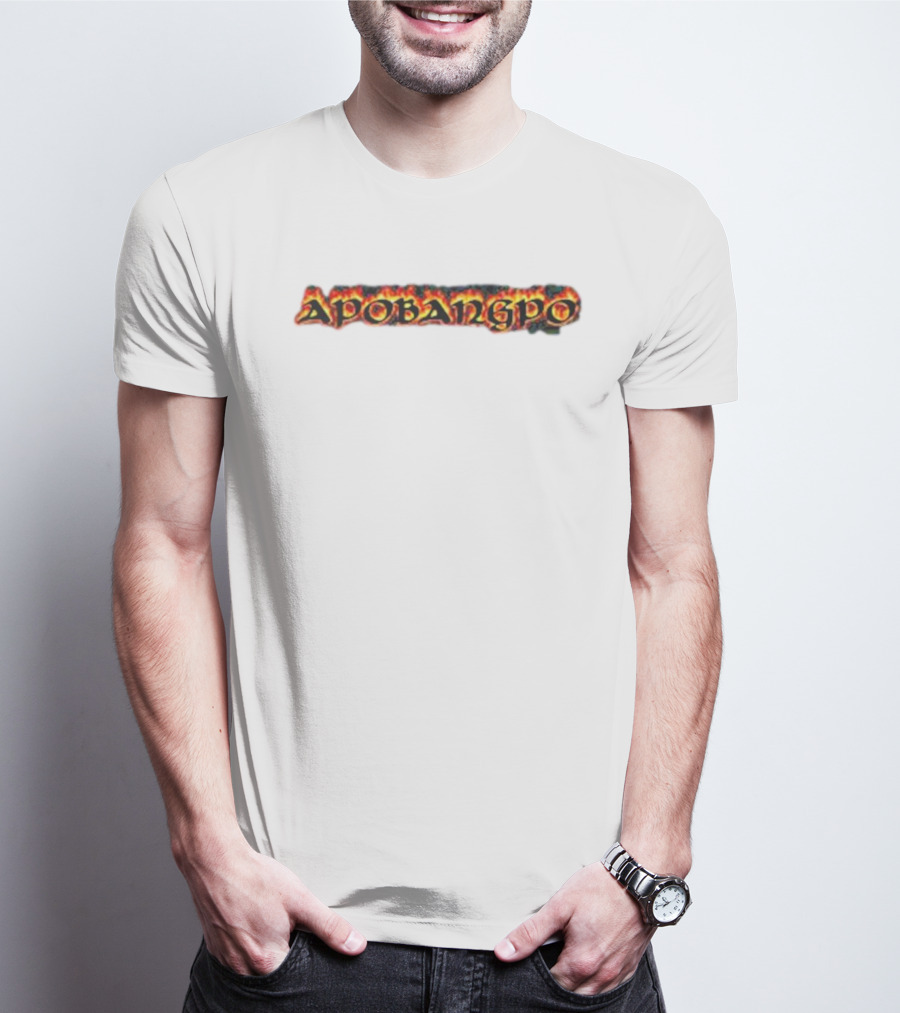Apobangpo Flame Text T-Shirt